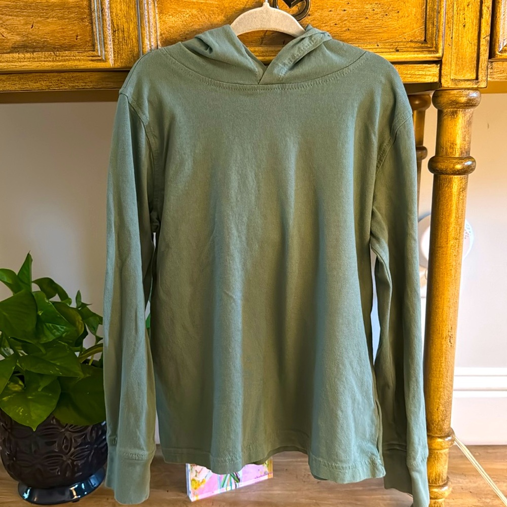 J. Crew Crewcuts Kids' long-sleeve cotton jersey hooded tee - size small (6-7)